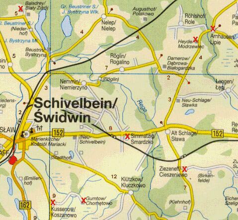 Map of Schivelbein Area