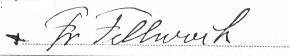 signature of Fred Fellwock
