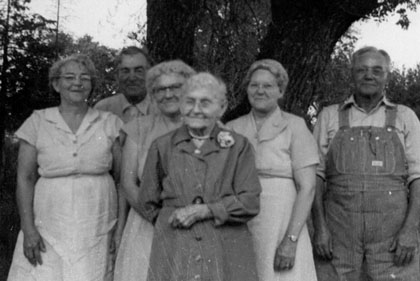 Emma and her children, 1953