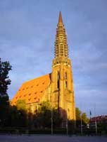 Church in the setting sun